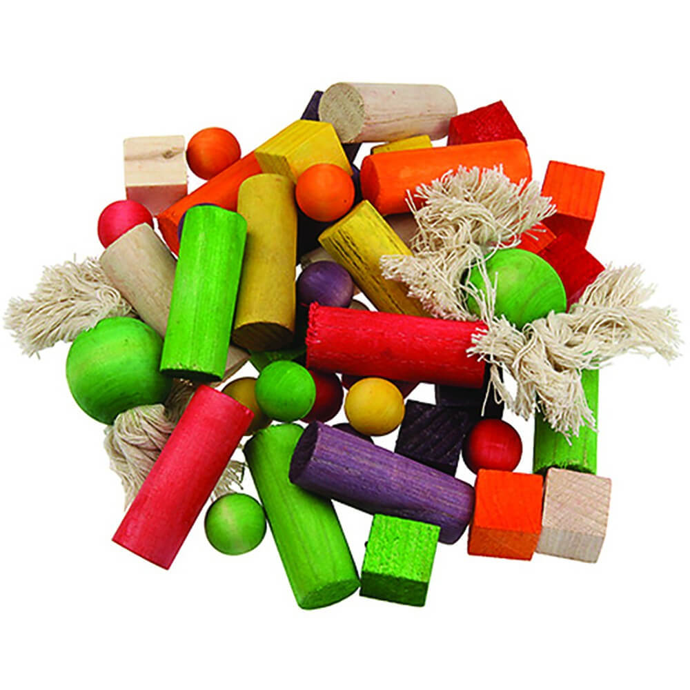 Happy Pet Wooden Play Blocks 6.5cm gioco per pappagalli