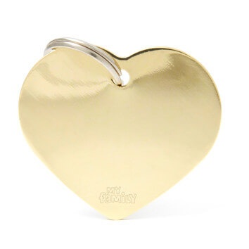 Medaglietta Cuore L Cromato Ottone