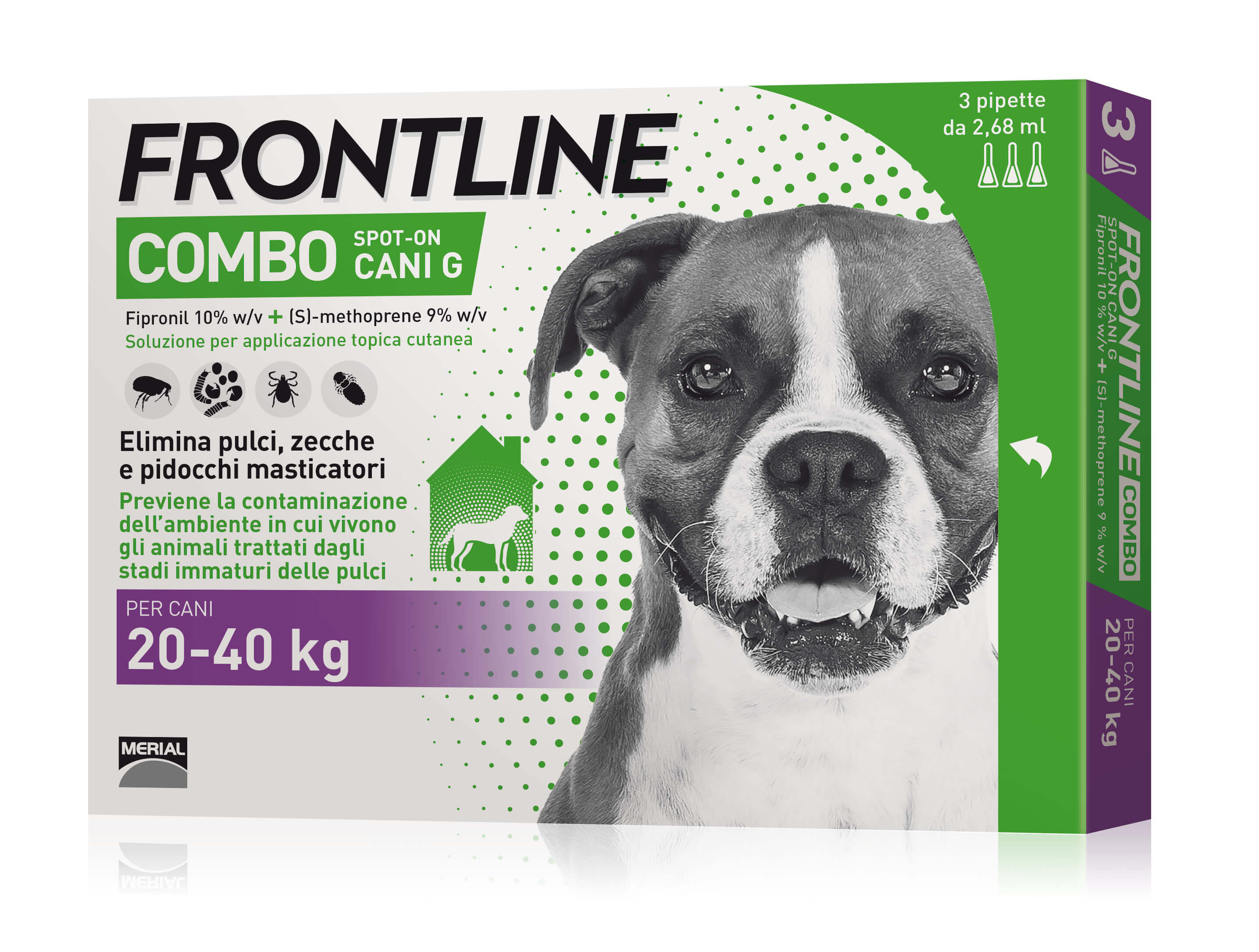 Frontline Combo Cane 20-40kg 3 pipette