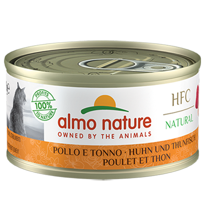 Almo Nature HFC Natural Pollo e Tonno 70g umido gatto
