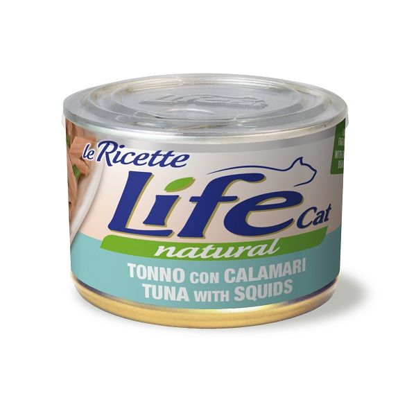 Life Cat Tonno con Calamari e fagiolini 150g umido gatto