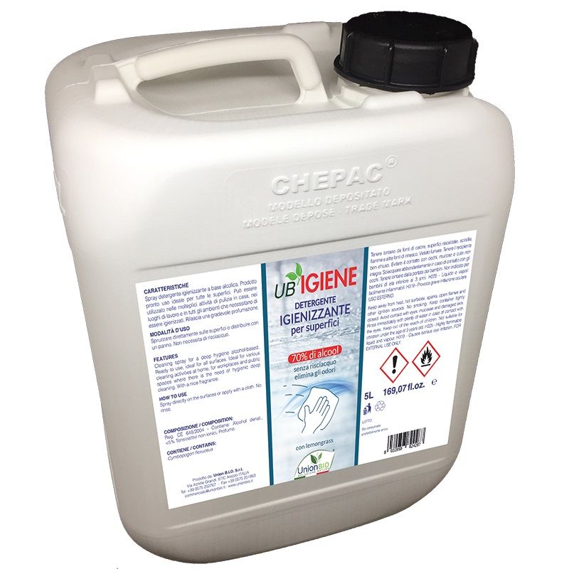 UB Igiene Spray detergente e igienizzante superfici