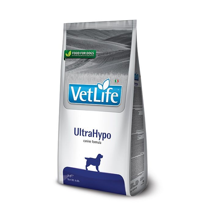 Vet Life Farmina UltraHypo crocchette dietetiche cane Formato 2 x 12kg
