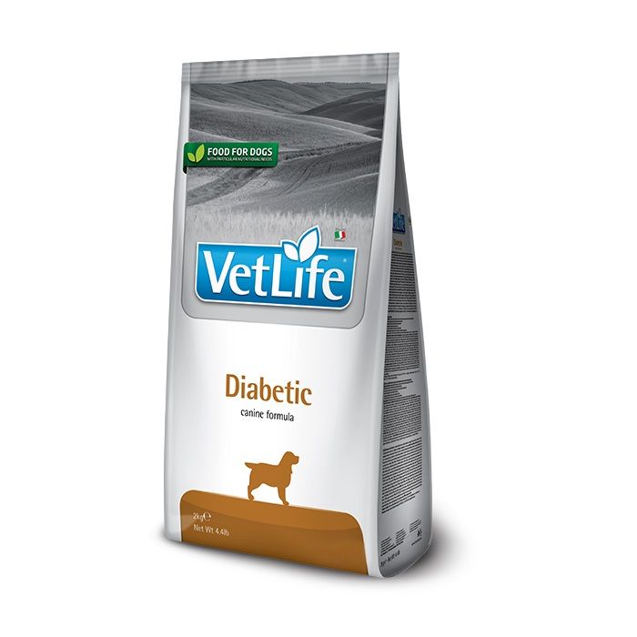 Vet Life Farmina Diabetic crocchette dietetiche cane Formato 2 x 12kg