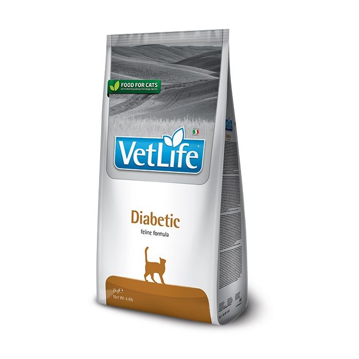 Vet Life Farmina Diabetic crocchette dietetiche gatto Formato 2 Kg
