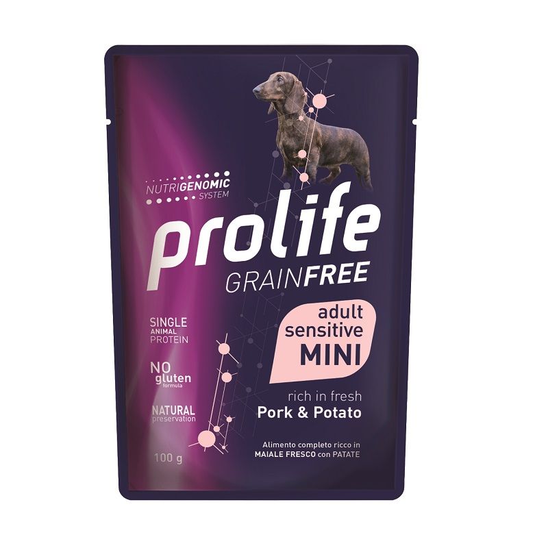 Prolife Adult Mini Maiale e patate umido cane grain free 100g