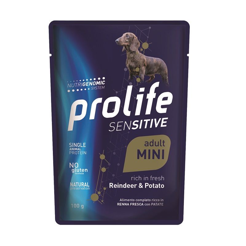 Prolife Adult Mini Renna e patate umido cane sensitive 100g