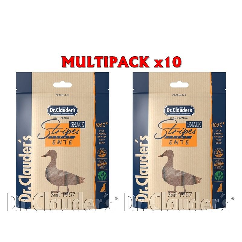 Dr. Clauder's Filet di anatra 80g snack per cani in filetti Formato 10 x 80g