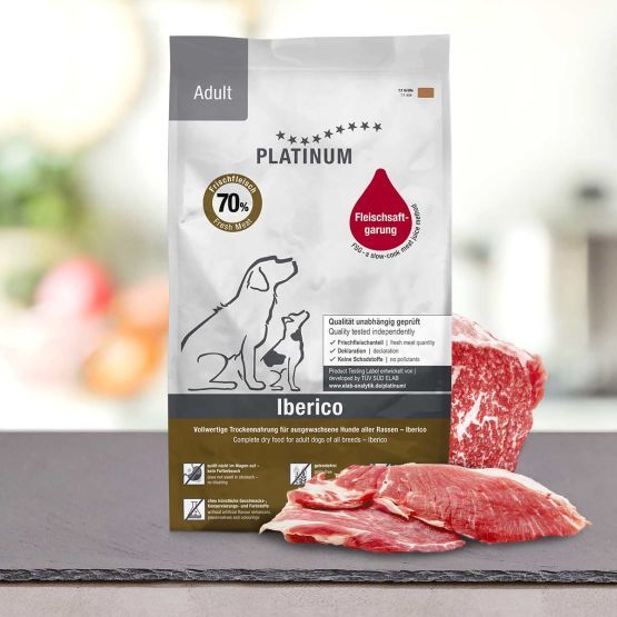 Platinum Adult Iberico & Greens 5kg crocchette cane Formato 5 Kg