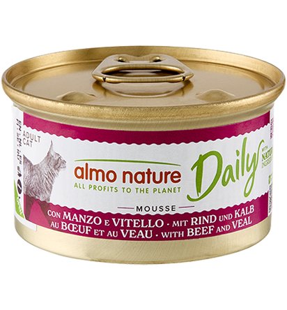 Almo Nature Daily Menù Mousse con Manzo e Vitello 85g umido gatto Formato 85 g