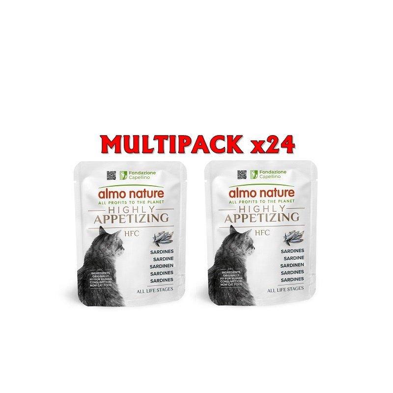 Almo Nature HFC Highly Appetizing Sardine 50g umido gatto Formato 24 x 50g