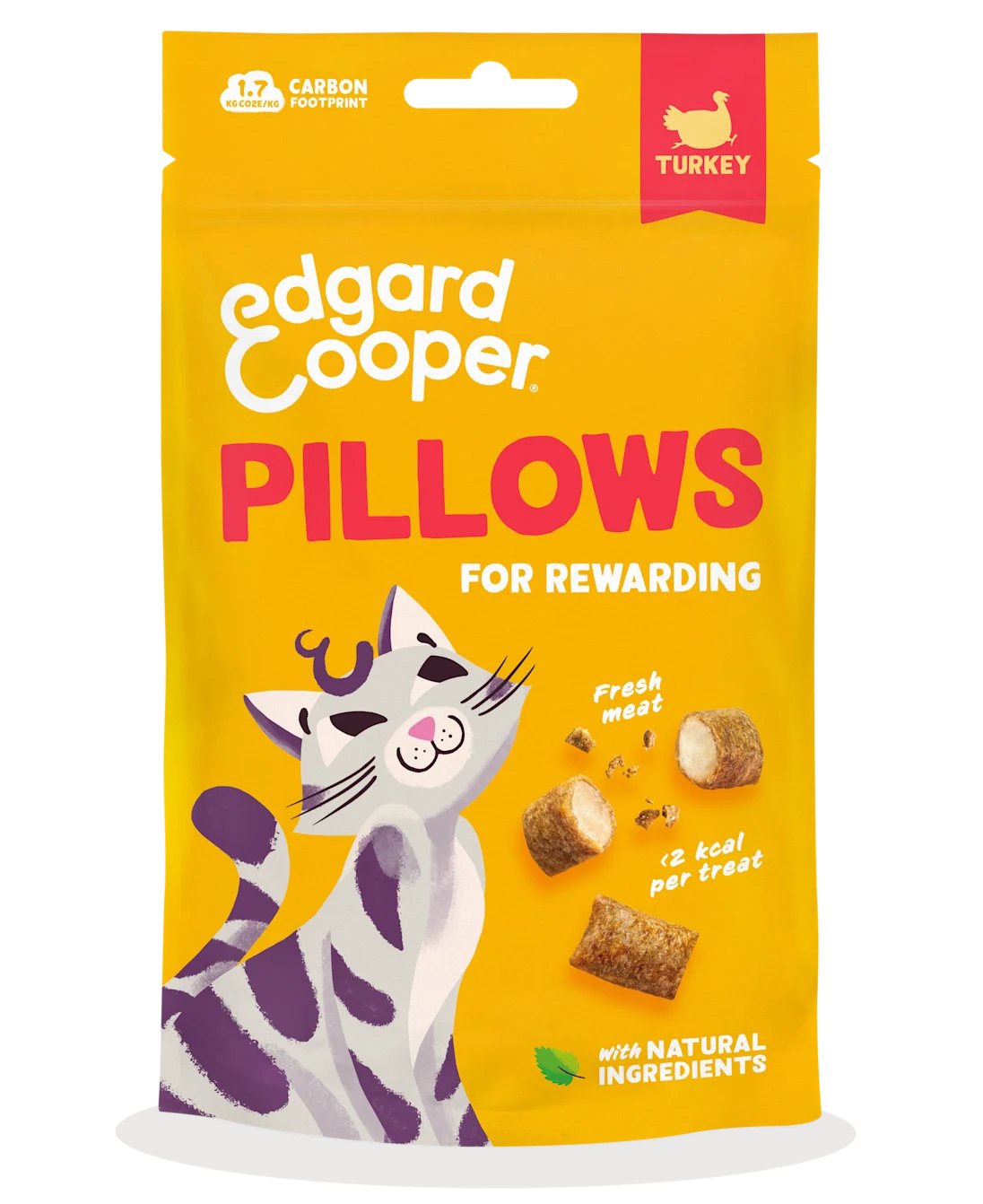 Edgard&Cooper Pillows al Tacchino 60g snack gatto