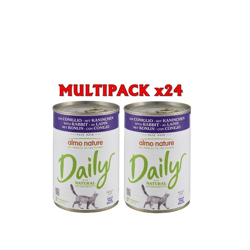 Almo Nature Daily Menu con Coniglio 400g umido gatto Formato 24 x 400g