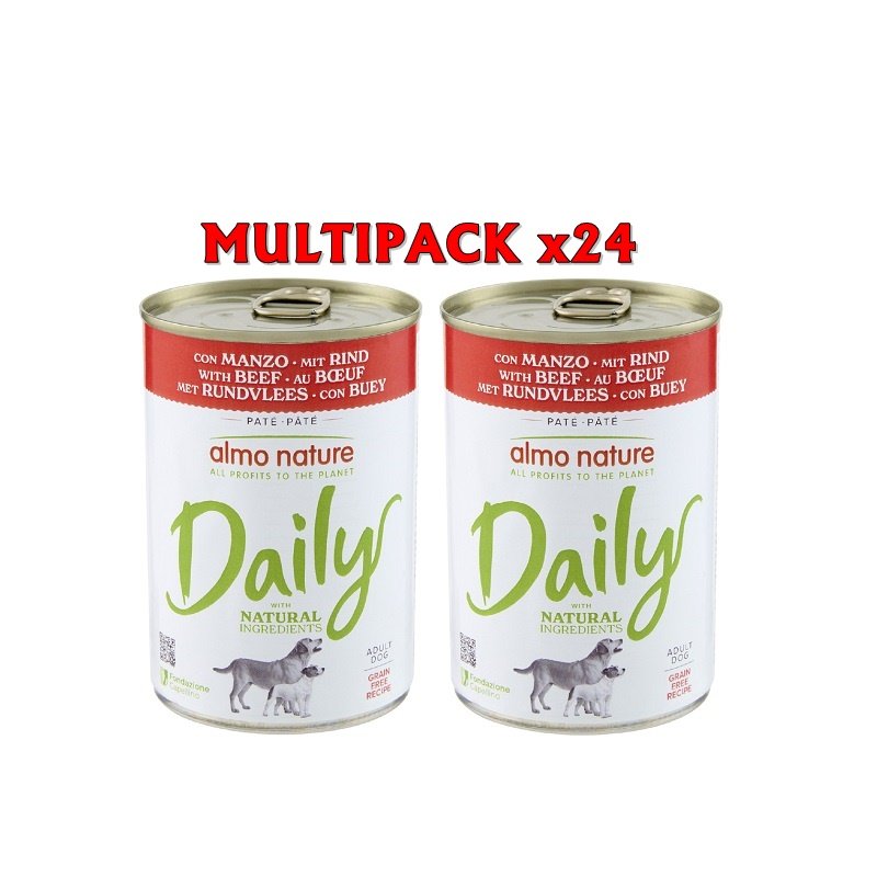Almo Nature DailyMenu con manzo 400g umido cane Formato 24 x 400g