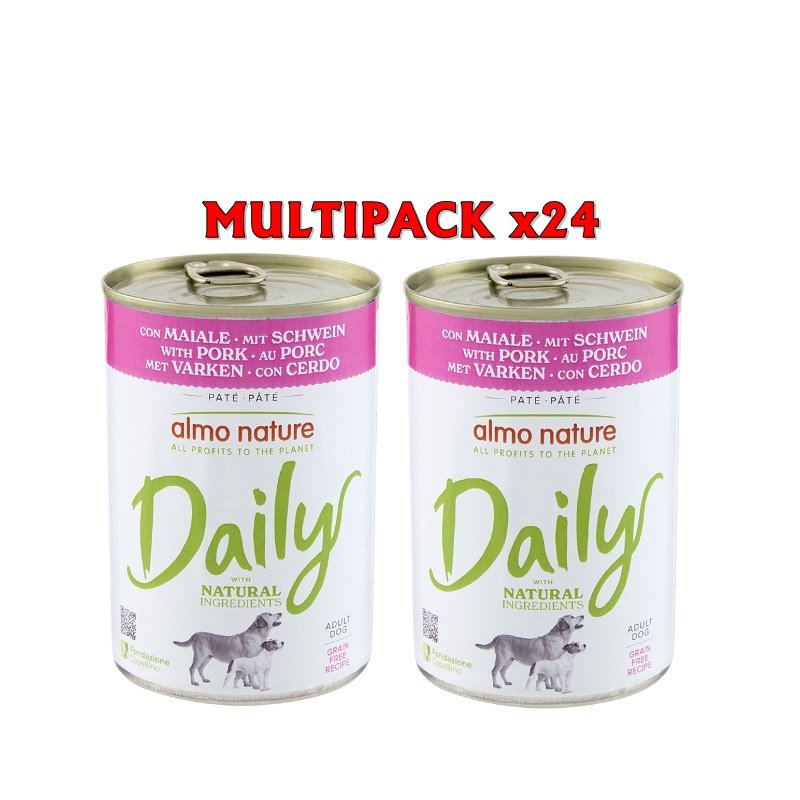 Almo Nature DailyMenu con maiale 400g umido cane Formato 24 x 400g