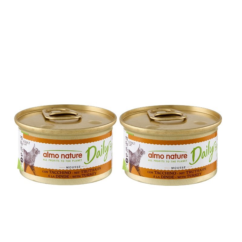 Almo Nature Daily Menù Mousse con tacchino 85g umido gatto Formato 24 x 85g