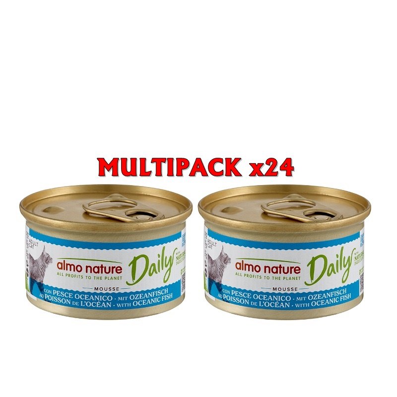Almo Nature Daily Menù Mousse con Pesce Oceanico 85g umido gatto Formato 24 x 85g