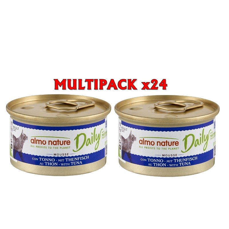 Almo Nature Daily Menù Mousse con Tonno 85g umido gatto Formato 24 x 85g