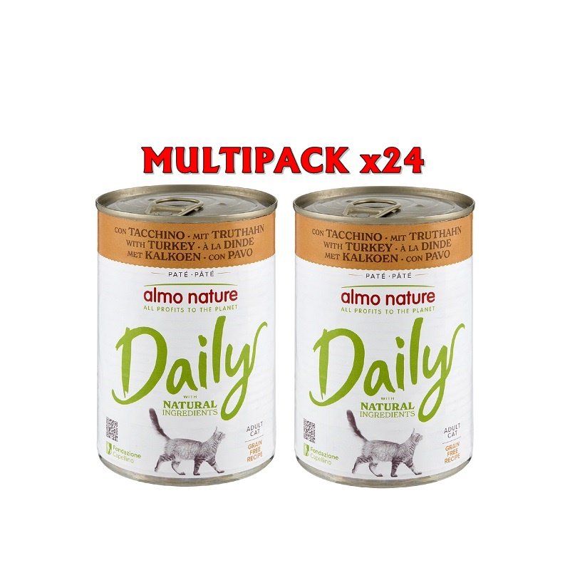 Almo Nature Daily Menu con Tacchino 400g umido gatto Formato 24 x 400g