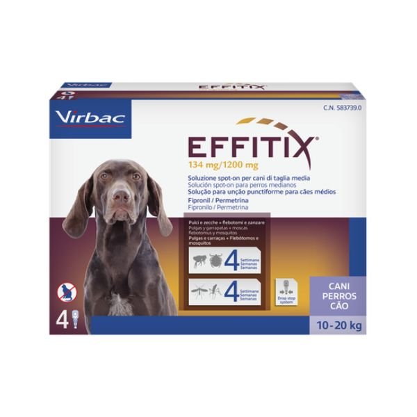 Effitix Spot-On cane 10-20 kg 4 pipette