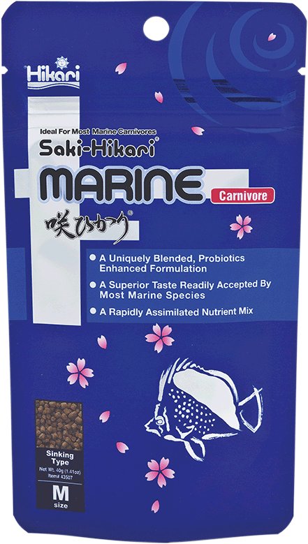 Saki-Hikari Marine Carnivore M 40g pellet marino professionale per carnivori