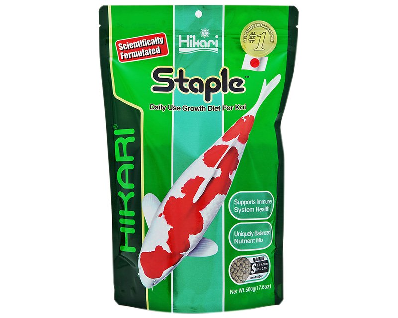 Hikari Staple Mini 500g pellet base per koi e pesci da laghetto