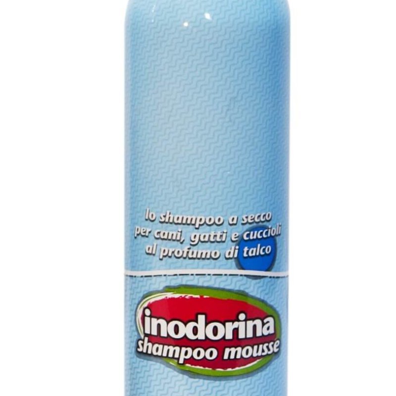 Inodorina Shampoo Mousse Talco 300ml per cani e gatti - AquaZooMani...