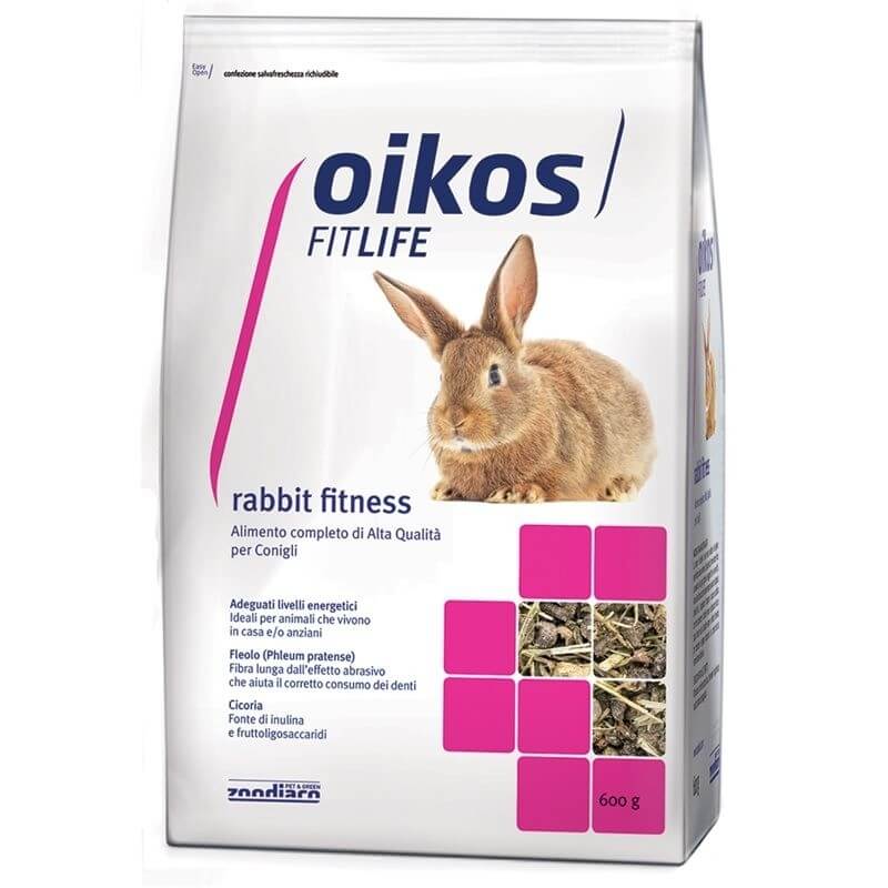 Oikos Rabbit Fitness 600g alimento completo per conigli