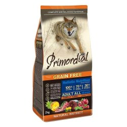 Primordial Adult Mini Anatra e Trota 2kg  crocchette grain free
