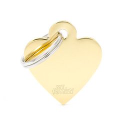 Medaglietta Cuore S Ottone Tinta Oro 2017