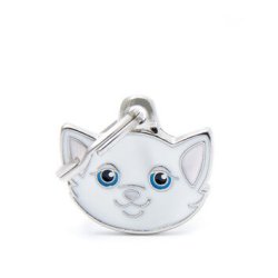 Medaglietta Gatto Europeo Bianco 2017