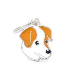 Medaglietta Cane Jack Russell bianco e Marrone 2017