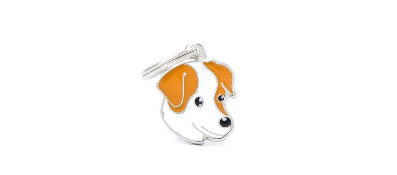 Medaglietta Cane Jack Russell bianco e Marrone 2017