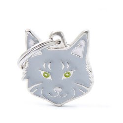Medaglietta Gatto Maine Coon Grigio 2017