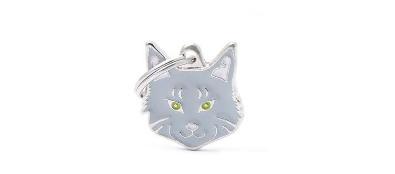 Medaglietta Gatto Maine Coon Grigio 2017