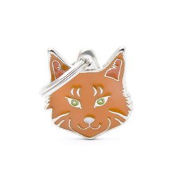 Medaglietta Gatto Maine Coon Rosso 2017
