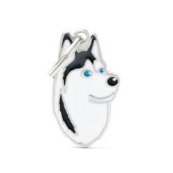Medaglietta Cane Husky Siberiano B&W 2017