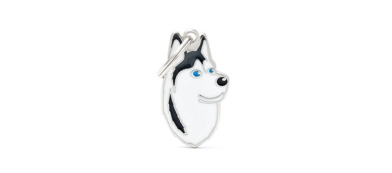 Medaglietta Cane Husky Siberiano B&W 2017