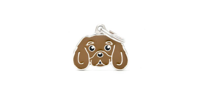 Medaglietta Cane Cavalier King Marrone - AquaZooMania Shop