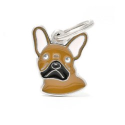 Medaglietta Cane BULLDOG Francese MARRONE 2017