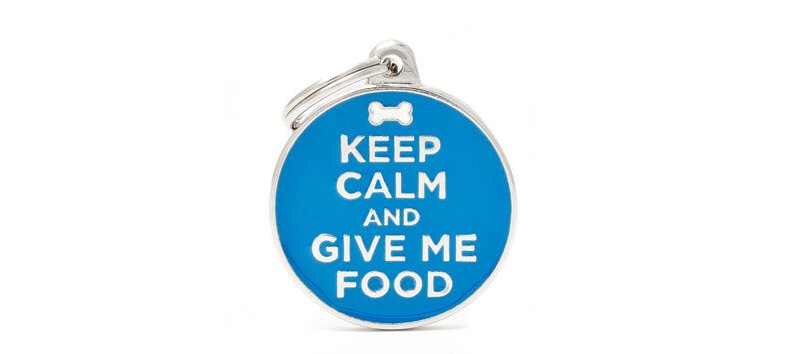 Medaglietta Keep Calm and Give Me Food 2017