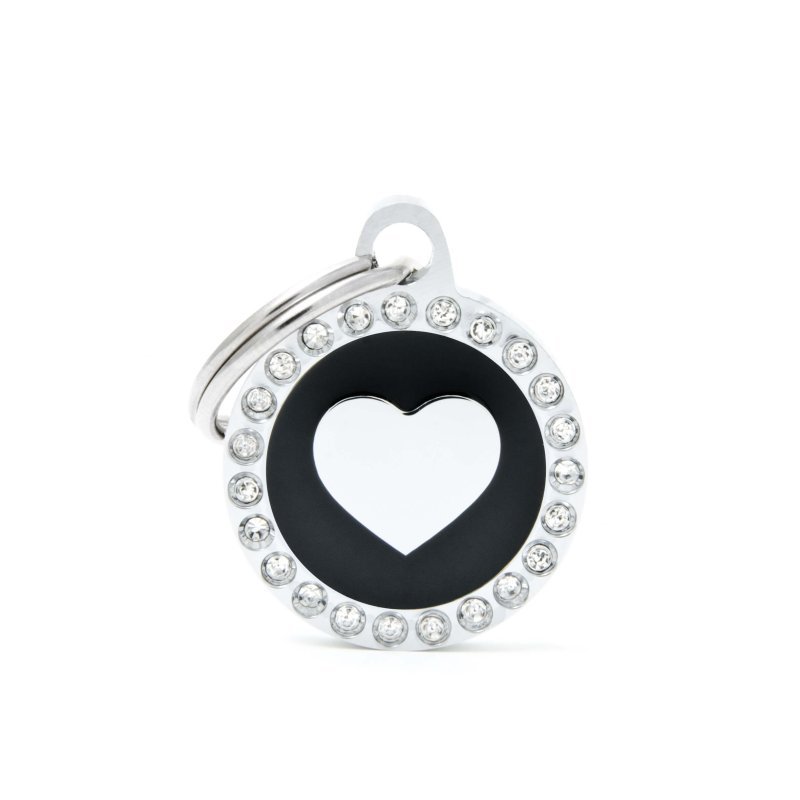 Medaglietta Glam Cerchio smaltato con Cuore con strass swaroski 2017