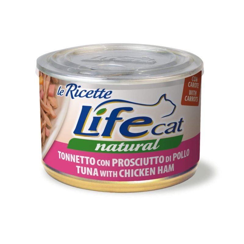 Life Cat Tonno con Prosciutto e Carote 150g umido gatto