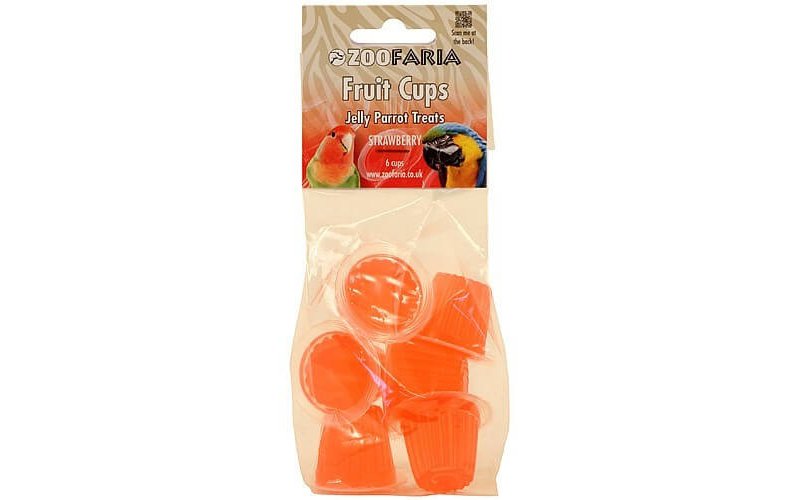 ZOOFARIA Fuit Cups Mix - 6 PEZZI fragola