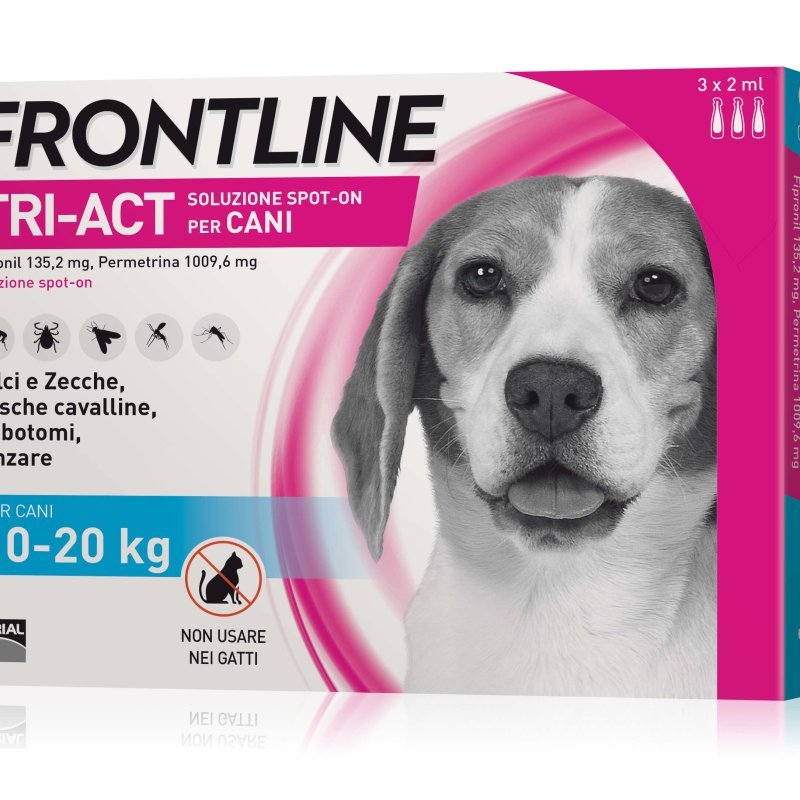 Frontline Tri-Act cane 10-20kg 3 pipette da 2ml
