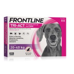 Frontline Tri-Act cane 20-40kg 3 pipette da 4ml