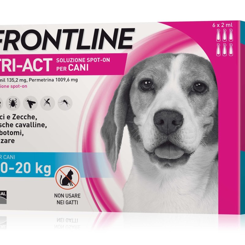 Frontline Tri-Act cane 10-20kg 6 pipette da 2ml