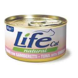 Life Cat Tonno con Gamberetti 85g umido gatto