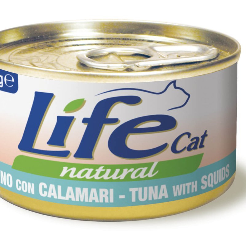 Life Cat Tonno e Calamari 85g umido gatto