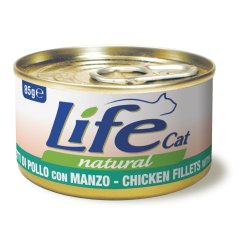 Life Cat Pollo e Manzo 85g umido gatto